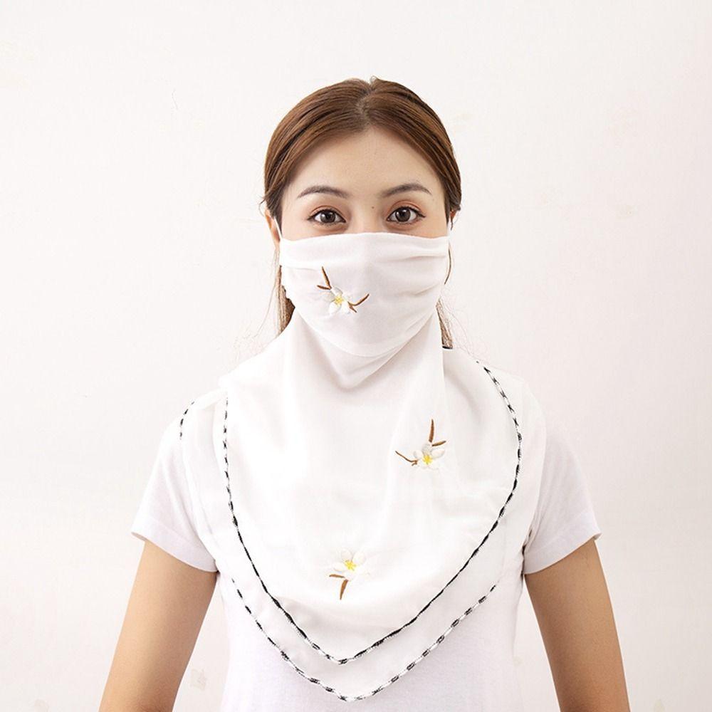 Scarf Fishing Sun UV Protection Unisex Face Cover Triangular Scarf Sunscreen Veil Ice Silk Mask