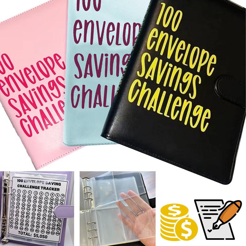 100 Envelope Challenge Binder Easy and Fun Way To Save $5,050 Savings Challenges Binder Budget Binder with Cash Envelopes