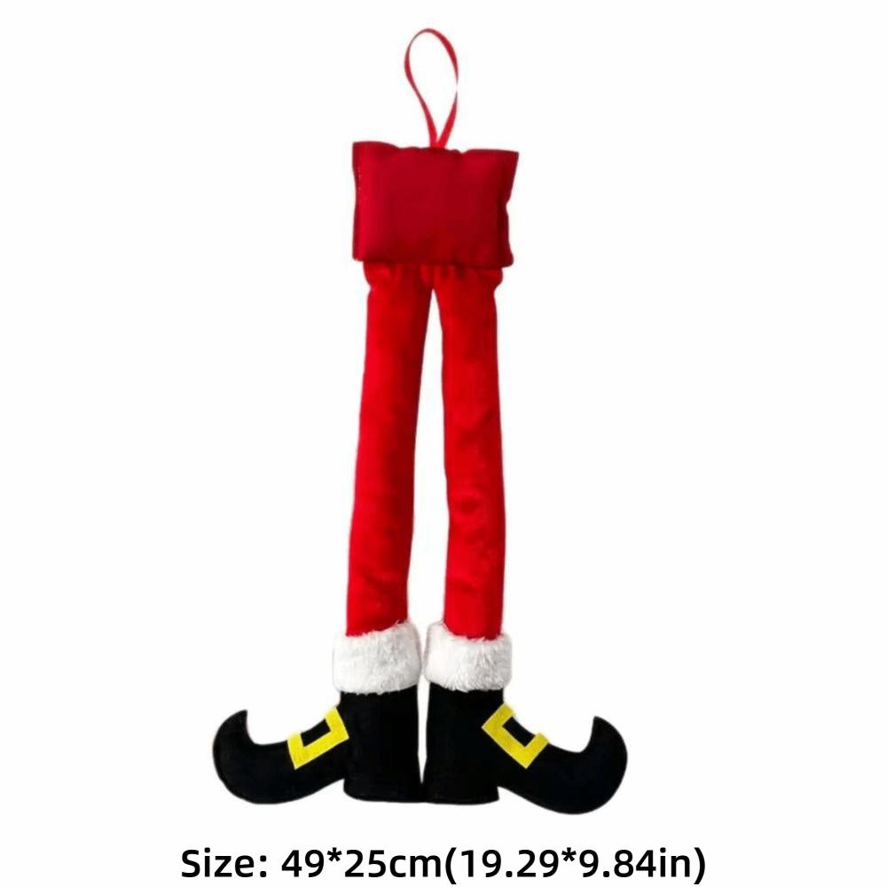 Soft Christmas Elf Legs Hanging Ornament Fireplace Mantel Decoration Home Holiday Party Decor