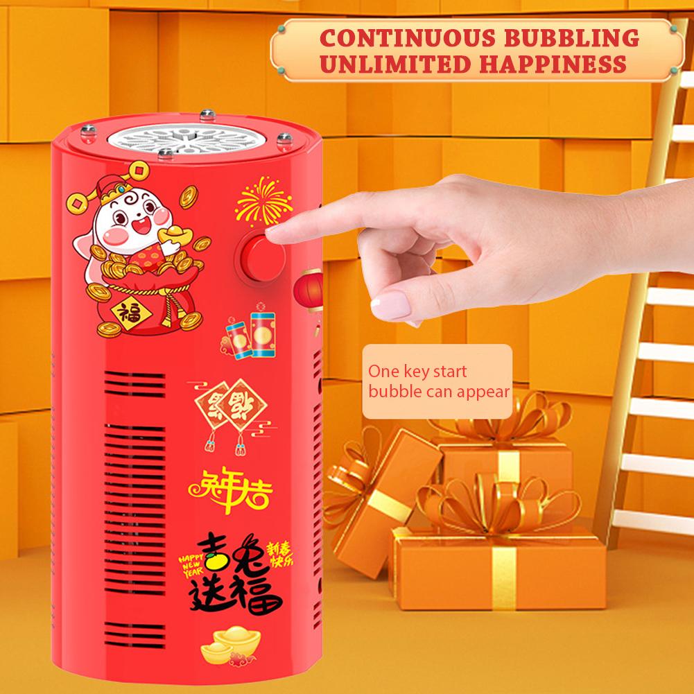 20 Отверстий Фейерверк Пузырьковая Машина Электронный Автоматический Создатель Пузырей С Музыкальным Светом 2024 Новый Год Свадьба Весенний Фестиваль Атмосфера Декор