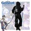 Genshin Xiao Impact Cosplay Costume Daily Work Clothes Uniform Party Black Suit