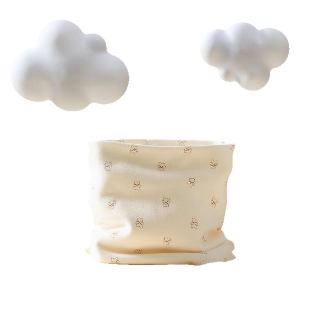 Детский хлопковый бафф: Теплый ветрозащитный шарф с петлями для ушей на осень/зиму