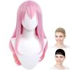 CaseEden Cosplay Wig, Long, 60cm, Heat-Resistant, Pink Gradient, Includes 2 Wig Nets