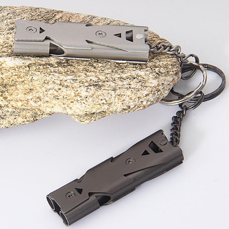 Portable Whistle 120 Db Double Tube Lifesaving Emergency SOS Safety Survival Whistle Outdoor Tool