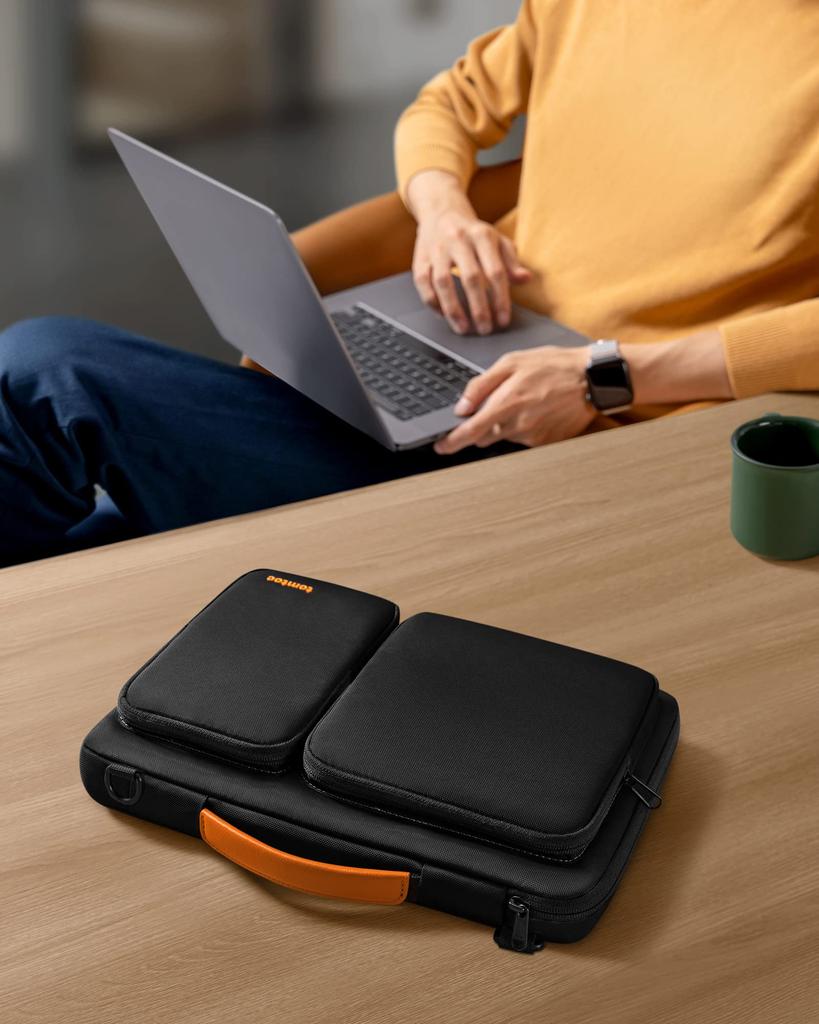 tomtoc Противоударный чехол для ноутбука для дюймовых MacBook Air, MacBook Pro и Surface Pro 360° 11.6-13.8 (M4, M3, M2, M1) (2025-2018), (13, M2, M1) (2022-2016),