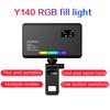 Andoer Комплект светодиодной видеолампы Y140 RGB Карманное освещение для видеоконференций CRI95+ 2500K-9000K с регулируемой яркостью 26