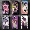 Аниме Персонаж R-Reze CSM Мягкий Чехол для Телефона для iPhone 16 16E 17 Air 15 Pro Max 14 Plus 13 Mini 11 12 7 Черный Чехол Задняя Панель