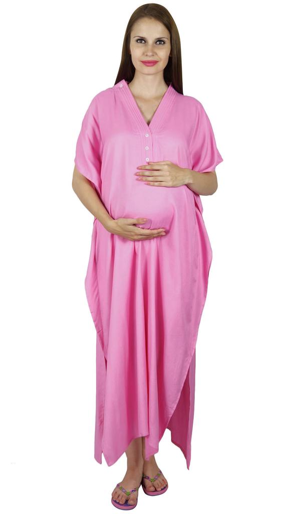 Bimba Ночная рубашка для кормящих мам с поясом-кафтаном | Пуговицы спереди | Детский душ