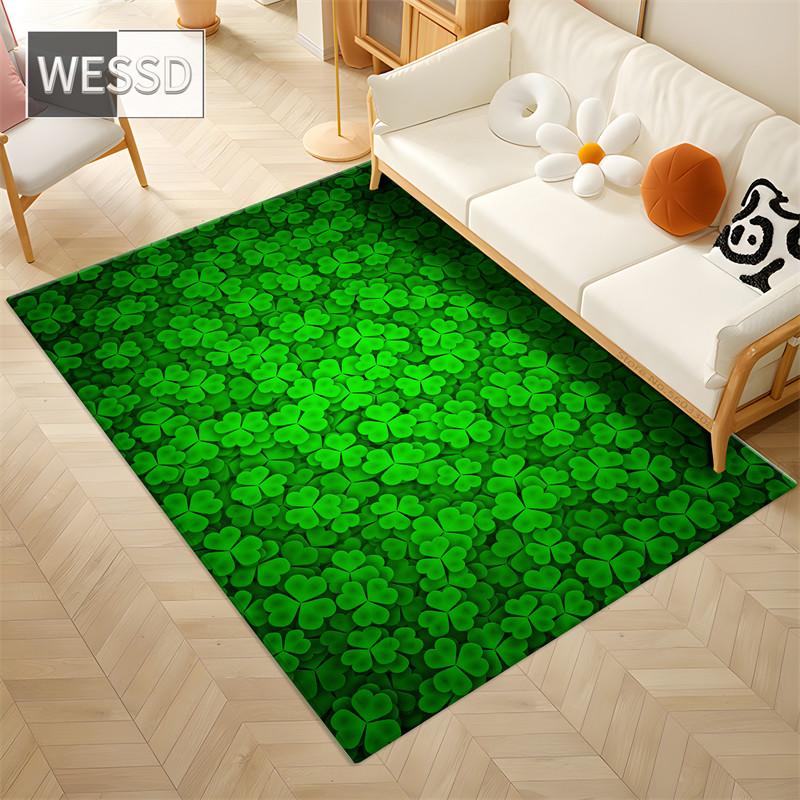 3D коврик с зелеными листьями для гостиной, мягкий ковер для спальни, моющийся противоскользящий напольный коврик, коврик для кухни, ванной комнаты, коврик в скандинавском стиле