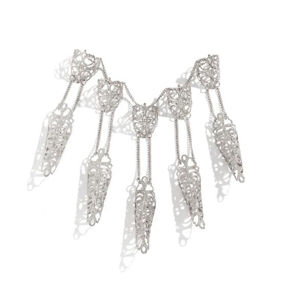 Браслет на палец в стиле готический призрак, браслет-кольцо в стиле панк-гвоздь, регулируемый коготь на палец, браслет варежки с готическим призраком