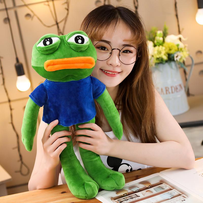 Kawaii 50-90 см Симпатичные Волшебные Выражения Пепе Лягушонок Игрушки Мягкие Игрушки Грустная Лягушка Плюшевый 4chan Мем для Детей Прекрасный Подарок