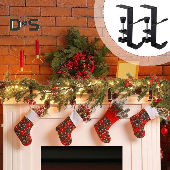 1/2/4/6 шт. держатели для рождественских чулок, устойчивые к ржавчине и царапинам, регулируемые вешалки для гирлянд, держатели для чулок для камина