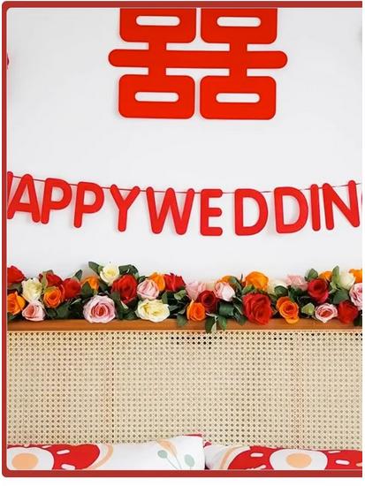 Artificial Floral Vine for Bedroom and Wedding Decoration