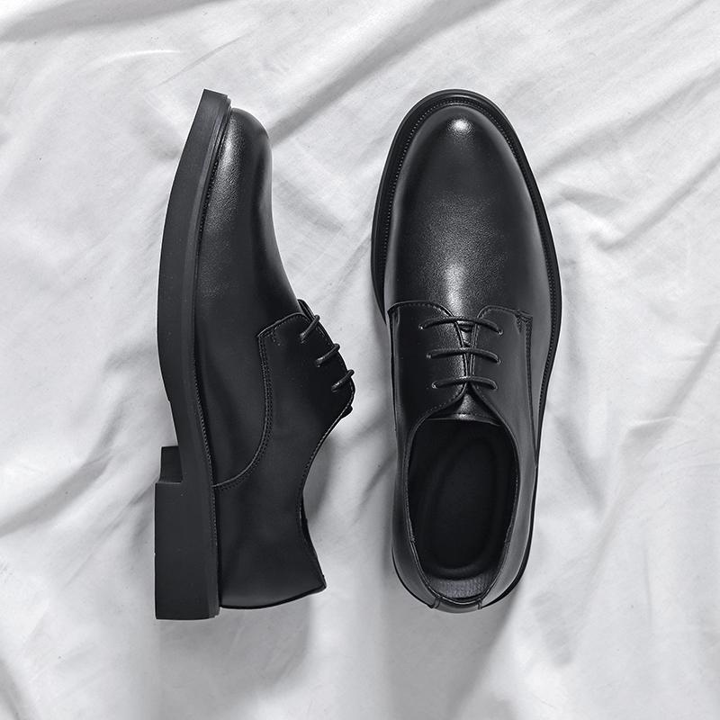 Fashion Classic New Office Interview Men's Business Shoes Lace Up Simple Men's Leather Casual Shoes High-quality Work Shoes Versatile