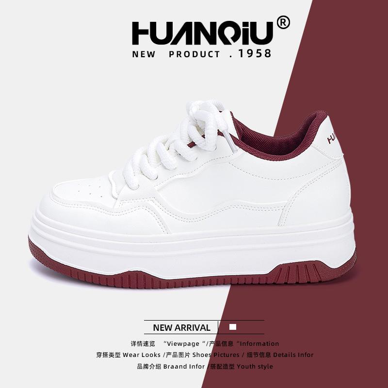 Глобальные бордовые туфли для женщин ZHQ68056 новые туфли для студентов на платформе увеличивающие рост туфли для женщин популярные повседневные спортивные туфли