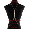 Sexy Hot Girl Heart-shaped Rhinestone Chest Chain Fashion Multi-layer Claw Chain Nightclub Beach Halter Neck Body Chain