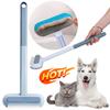 Pet Hair Remover Brush Long Handle Window Cleaning Brush Pet Fur Cleaning Tool Manual Cat Dog Hair Remover Brush with Squeegee