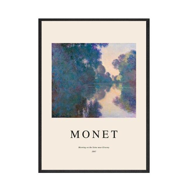 Morning On The Seine Water Lily Pond Landscape Art Print Monet Poster Canvas Painting Wall Picture For Living Room Home Décor