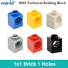 10pcs MOC High-tech Parts 6541 1x1 Brick 1 Holes MOC Technical Building Block Suitable For All Brands Small Particles Toy