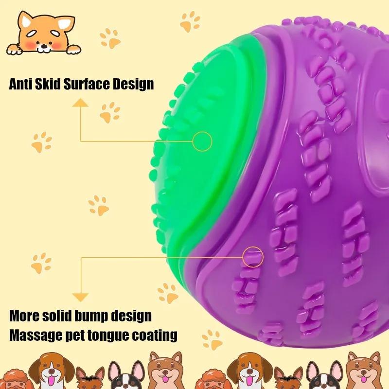 Игрушка для собак, мяч, пищащая интерактивная игрушка для собак, мяч для собак для больших и средних собак, игра и дрессировка, 2,5 дюйма, легкая в поимке игрушка для собак