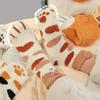 Fuzzy Sleep Socks Warm Cute Cat Plush Socks Stretchy Breathable Winter Indoor Socks for Home Lounge Sleep Christmas Gift