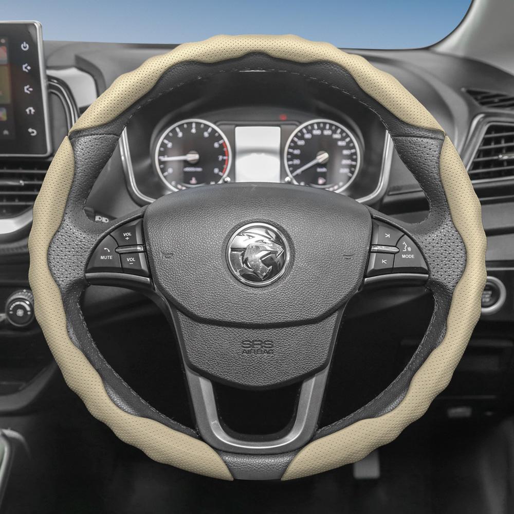 Подходит для чехла на руль Proton, Спортивный дизайн в форме волны, Дышащая кожа, Сегментированный влагопоглощающий защитный чехол на руль,