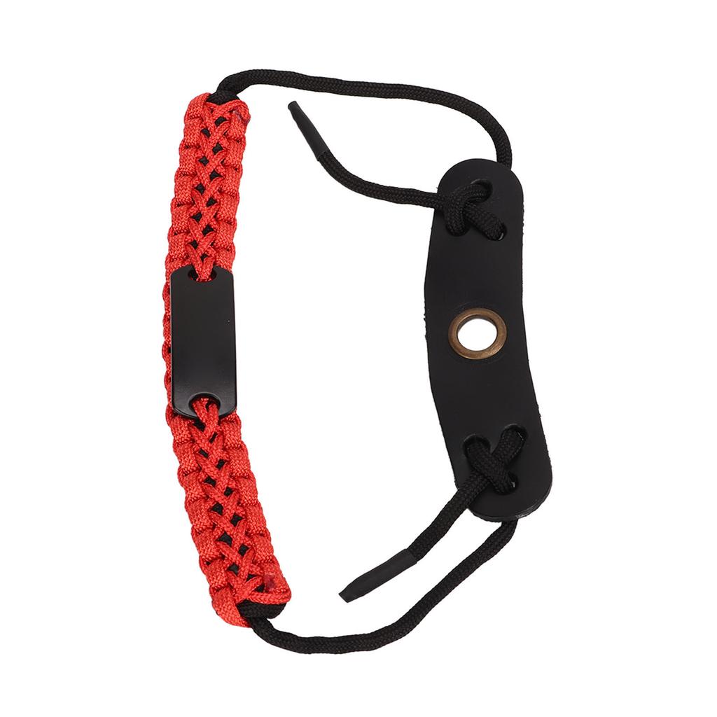 Nylon Rope Bow Archery Wrist Sling Adjustable Bows Arrows Wrist Rope for Hunting Shooting Red