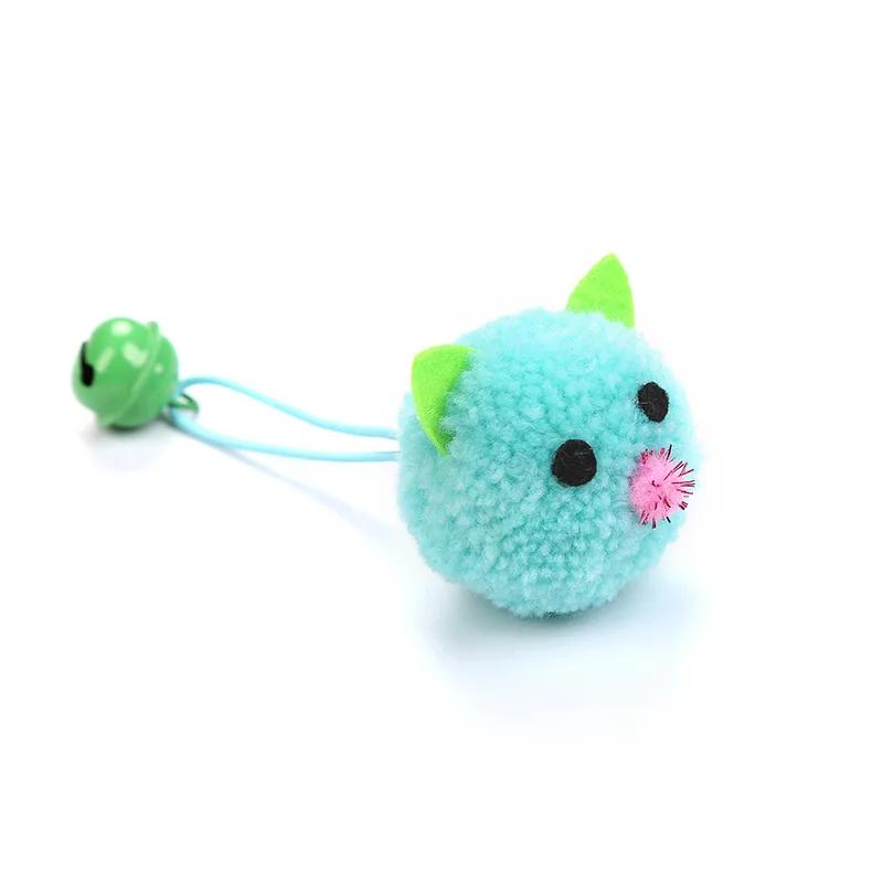 Игрушки для кошек, креативные, милые, меховые, жевательные игрушки с колокольчиками, звучащие, интерактивные, забавные, балующие домашних животных, плюшевые игрушки