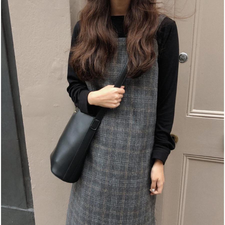 Осенне-зимняя винтажная клетчатая юбка на подтяжках, свободные утягивающие шерстяные повседневные платья на подтяжках