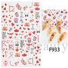 Nail Art Stickers, Romantic Valentine'S Day Love Cartoon Panda Love Adhesive Nail Stickers