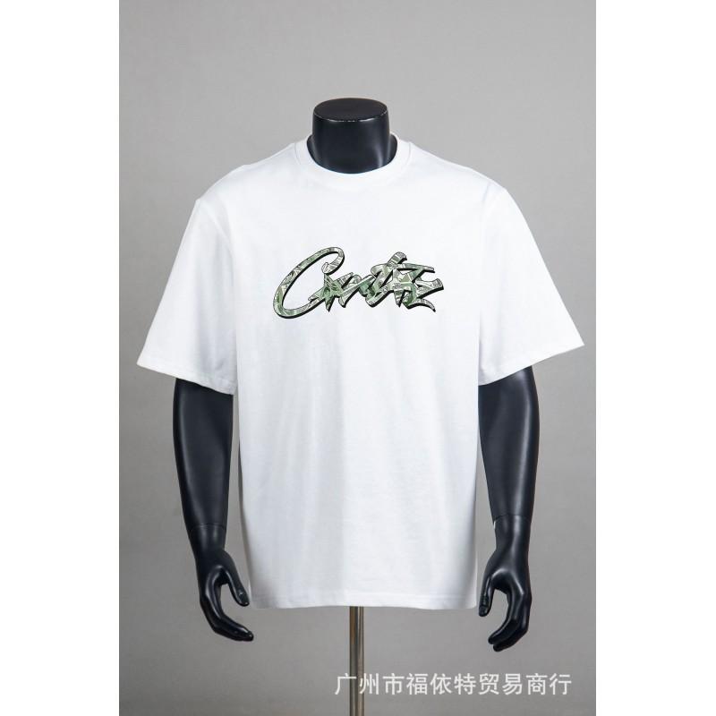 Corteiz Alcatraz Vintage Print T-Shirt Men Women Streetwear Loose Fit Short Sleeve Tee