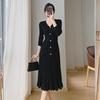 Women's French V-Neck Knit Dress: Autumn/Winter Gentle Style