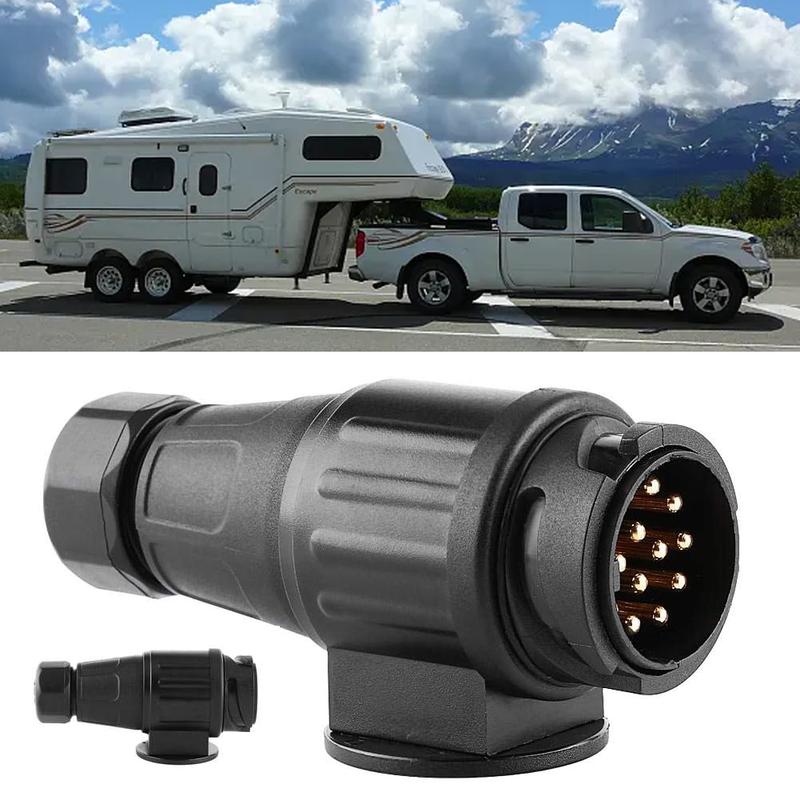 13Pin Towing Bar Socket 13 Pole Caravan Plug Socket Wiring Connector Adapter Trailer Light Converter Adapter Plug for Vehicle RV