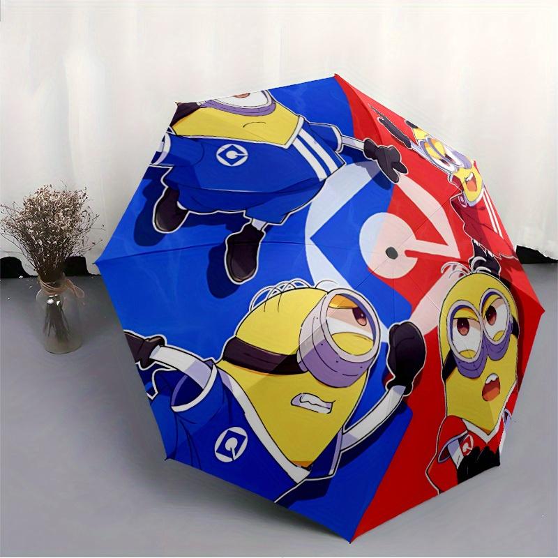 1pc Automatic Open/close Folding Portable Cute Outdoor Umbrella with 8-Ribs Structure for Women/Men, a0901009