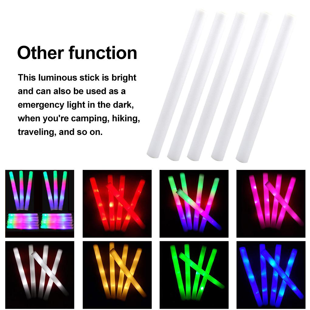 Music Concert Glow Stick Nightclub Holiday Banquet Flashing LED Sticks Camping Glowstick Battery Operated Wand Party Supplies