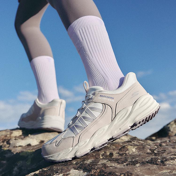 Skechers Модные Удобные Стильные Универсальные Слипоны Кроссовки для Детей Натуральные 319080L-NAT