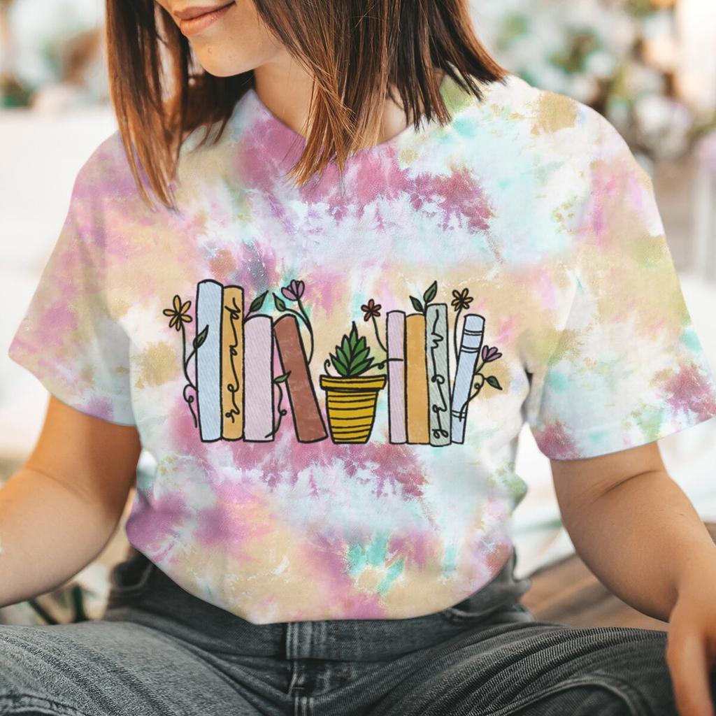 Женская одежда WGTD Мода Леди Топы с принтом с коротким рукавом Футболки с круглым вырезом Женская летняя футболка Графическая футболка