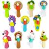 Cute Donut Manual Hand Press Fan No Battery Required Mini Cooling Toy for Kids Theme Party Giveaway Gifts