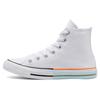 Chuck Taylor All Star Classic Versatile High-Top Canvas Shoes Unisex Sneakers White Orange 167751C