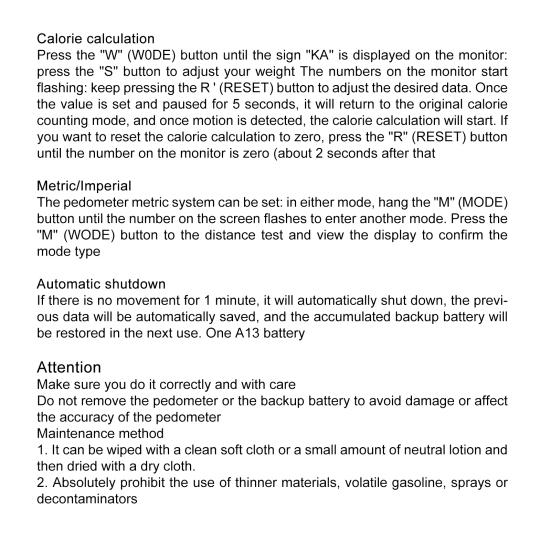 1 Set Digital Pedometer High Clearly Accurate Reading Sensitive Touch Button Electronic Large Screen Pedometer Running Use