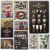Coffee Metal Tin Sign Dessert Wall Art Plate Metal Poster Kitchen Bar Cafe Bar Wall Decor Vintage Wall Iron Painting