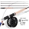 Fly Fishing Rod and Reel Combo 4-Piece Fly Fishing Rod 5/6wt Fly Reel Fly Fishing Line Lure Full Kit Fishing Rods