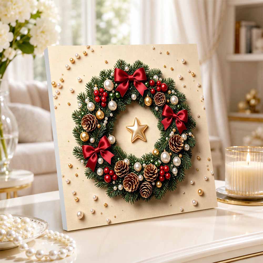 Pearl painting Christmas wreath art kit DIY home decor painting