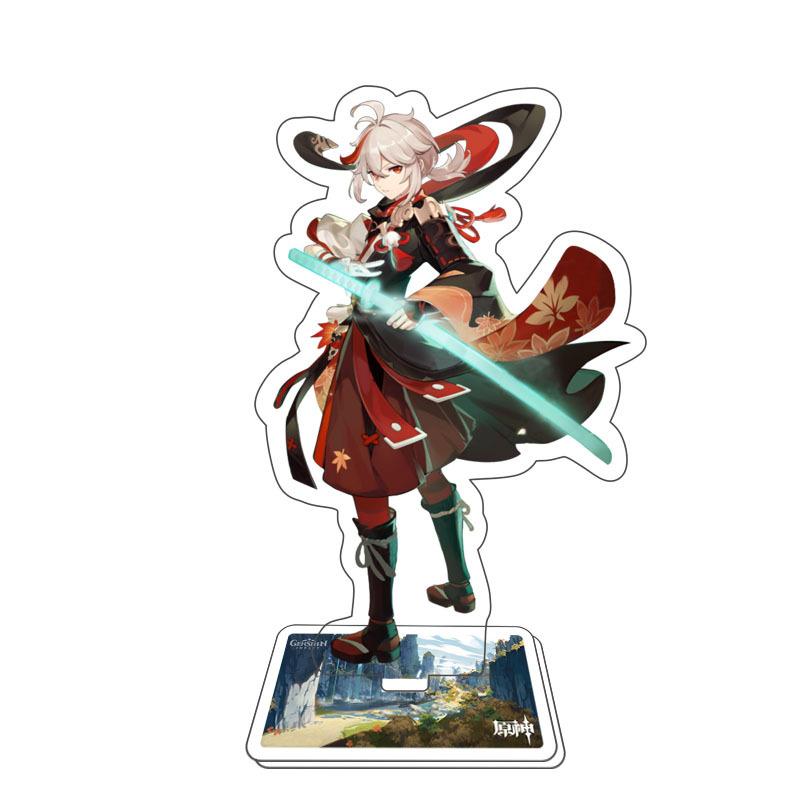 Игра Genshin Impact Стенд для фигурки Модель Игрушка 15 см Кэцин Шэнь Хэ Аратаки Итто Акриловая пластина с фигуркой Настольное украшение Подарок