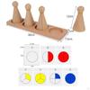 Montessori Math Materials Equivalence Manipulatives with Peg Dolls Shape Sorting for Ages 6+