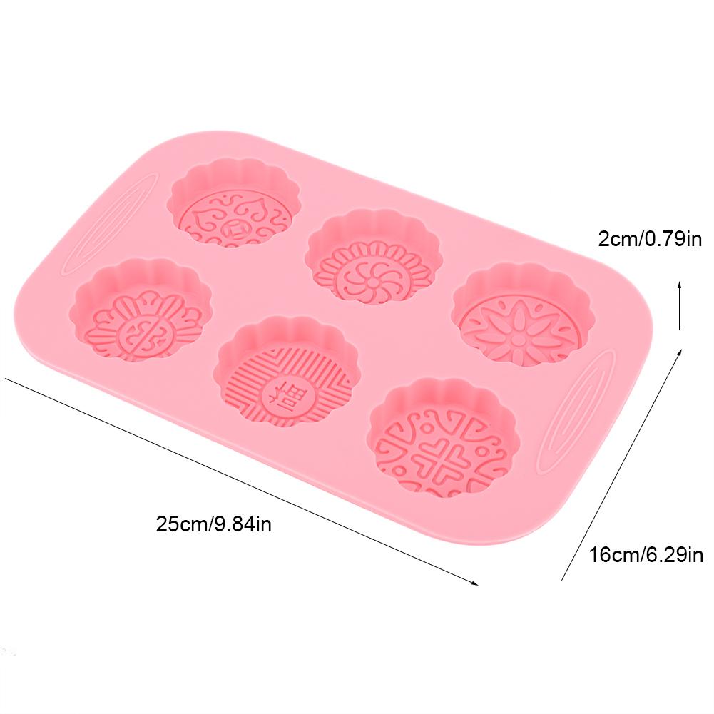 6 Slots  DIY Mooncake Mold Cake Ice Cream Soap Making Mold