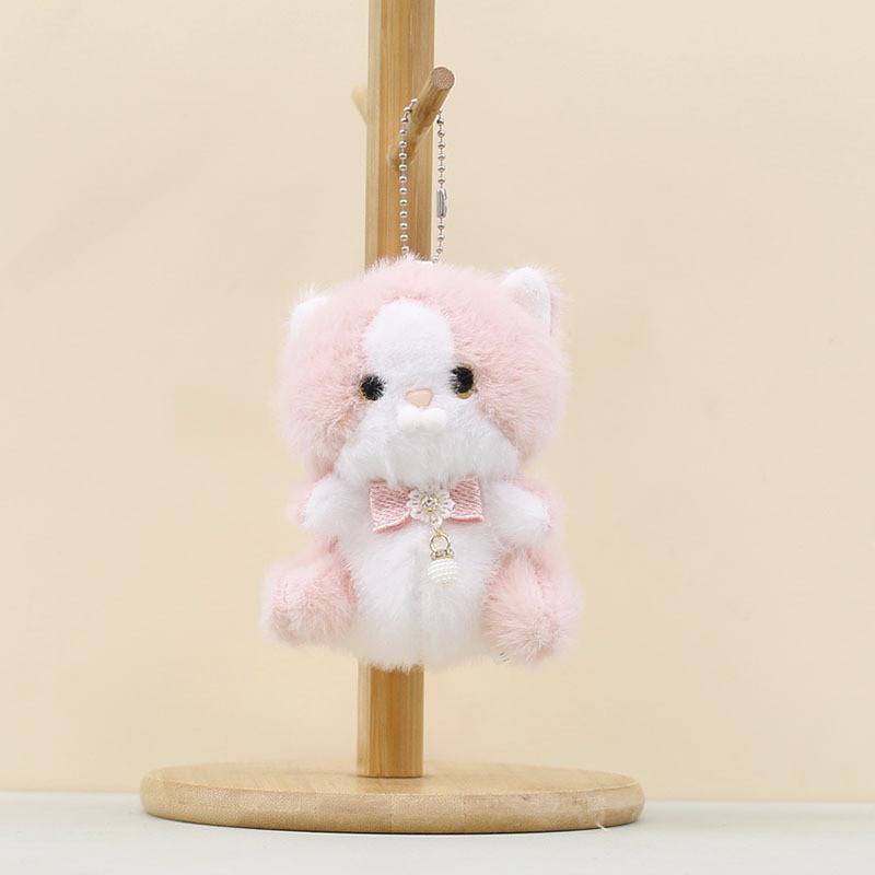 Плюшевый брелок-котик с наполнителем из ПП хлопка для милого декора сумки