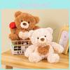 Adorable Teddy Bear Couple Plush Toy Soft Stuffed Animal Ideal Birthday Gift For Kids