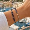 Go2boho Браслеты из бусин Синий Шарик Стекло Лэмпворк Натуральный Камень Покрытие 18K Золотом Модные Женские Подарочные Украшения