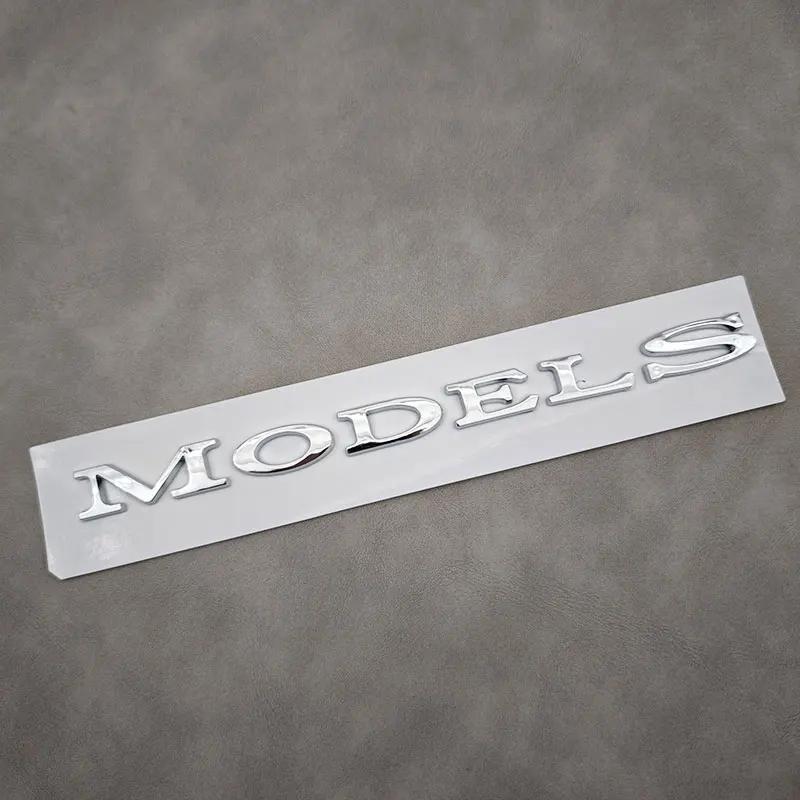 3D ABS Black Model 3 Letters Logo Car Rear Trunk Badge Sticker For Tesla Model X S 3 Y Auto Decal Accessories
